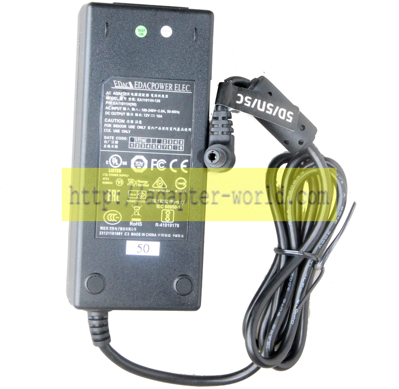 *Brand NEW* 12V 10A (120W) AC DC Adapter EDAC EA110011H-120 POWER SUPPLY